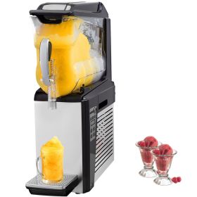 VEVOR 110V Slushy Machine 10L Frozen Drink Maker 600W Automatic Clean Day and Night Modes for Supermarkets Cafes Restaurants Snack Bars Commercia