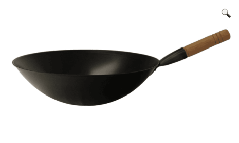 17′ Cool Roll Iron Wok, handle (Induction ready) (Option: PA400C)