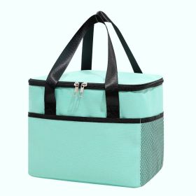 1pc Thicker Portable Thermal Ice Bag; Oxford Handle Lunch Box Bag; Outdoor Lunch Bag (Color: SKY BLUE)