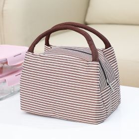1pc Aluminum Foil Lunch Bag; Thick Insulation Bag; Large Capacity Student Lunch Bag; Portable Cold Storage Lunch Box Bag (Color: brown)